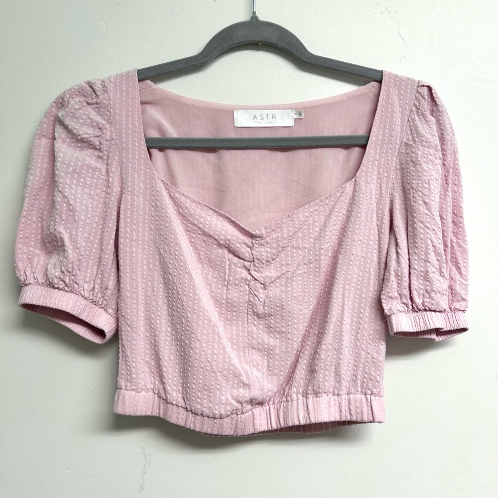 ASTR Women's Blush Puff Sleeve Blouse